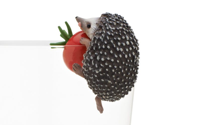 Cute hedgehog cup clingers from Japan join you for a drink in