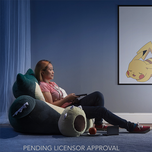 Catch Pok mon while sitting on one with the new Snorlax Bean Bag