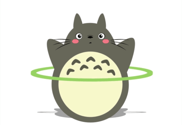 Totoro runs, does aerobics, and holds an impressive yoga pose in series of cute illustrated GIFs