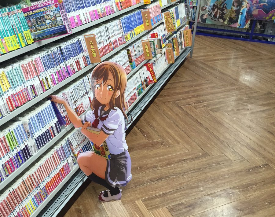 Anime shoppers in Japan find amazingly lifelike anime girl browsing