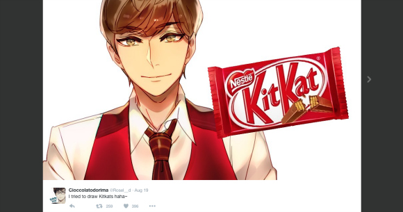 Creative artist turns Kit Kat flavors into hot anime character designs