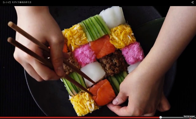 Mosaic Sushi: gorgeous culinary craze sweeps the internet【Video】