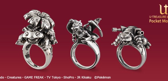 New Japanese Pokémon rings feature silver Venusaur, Blastoise and Charizard  designs