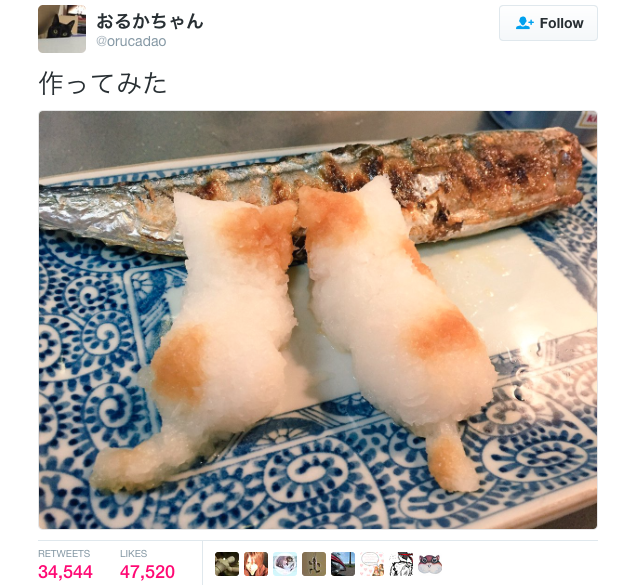 Japanese cook creates adorable meal of “cats” feasting on fish!