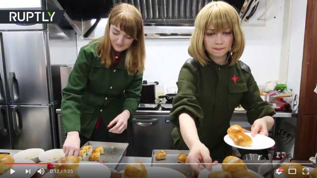 All-Russian cosplay cafe opens in Tokyo – uniformed girls serve up borscht, pierogi, cute 【Video】
