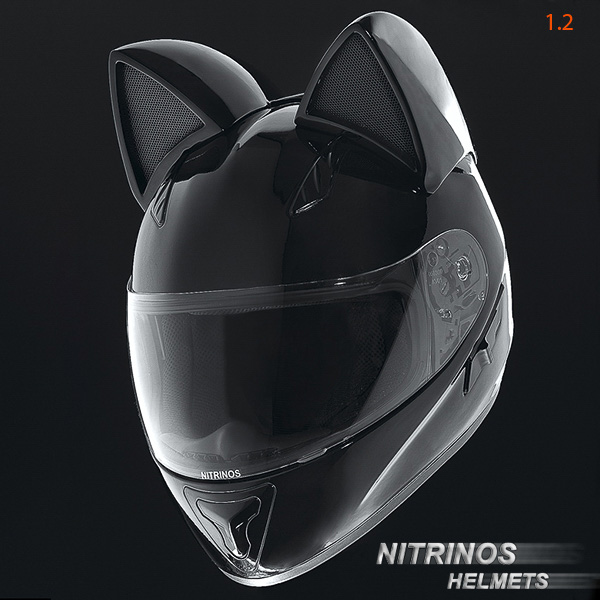 biker helmet with cat ears