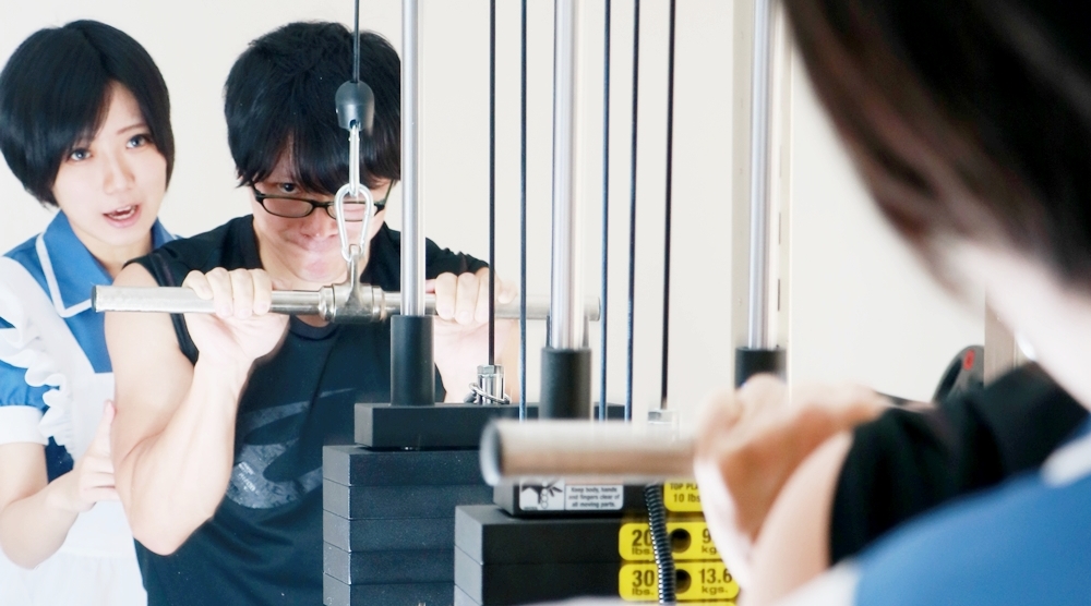 Japanese gym. Japan Maid Gyms. Maid in Gym.