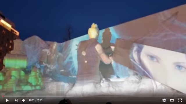 Final Fantasy VII projection mapping is dazzling guests at Sapporo’s Snow Festival【Video】