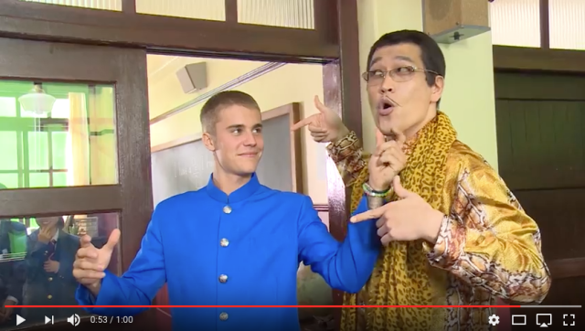 Justin Bieber teams up with Piko Taro for new Japanese Softbank commercial【Video】