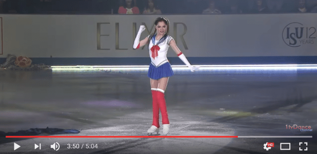 Figure skater Evgenia Medvedeva skates to anime theme dressed as Sailor Moon
