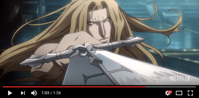 Netflix releases first preview of Castlevania animated series, based on hit video games【Video】