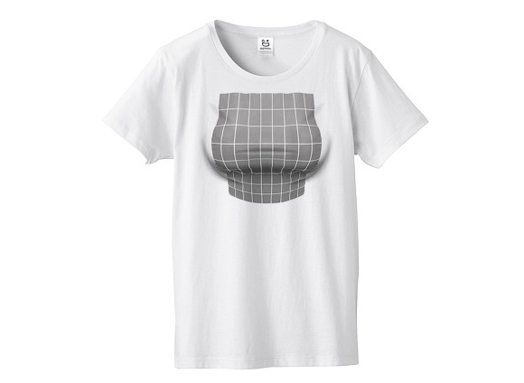 D-cup duplicity: Japanese T-shirt uses optical illusion to give breasts to  even the flat-chested
