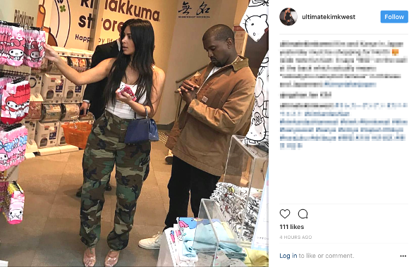 Kim Kardashian and Kanye West Pose with Japanese Artist in Tokyo