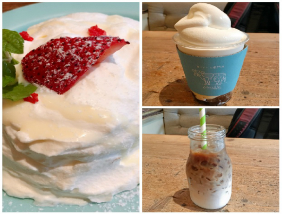 Mr. Sato gets his fill of milky goodness at specialty cream shop in Shibuya