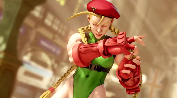 Cammy, the female character in the Street Fighter series
