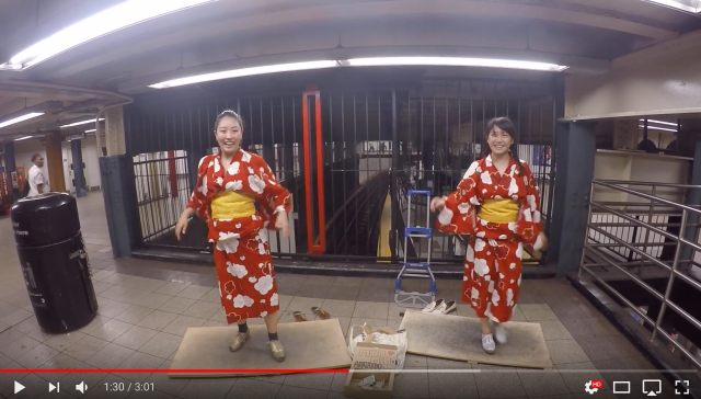 Japanese girls combine traditional costumes with tap dancing in impressive videos