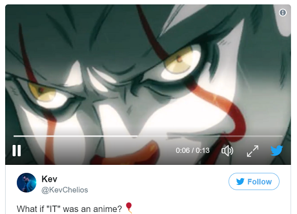 Pennywise Goes Anime In Honor Of Japan's IT CHAPTER TWO Release