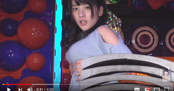 Busty Japanese Idol Challenges Herself To Break Roof Tiles With Her