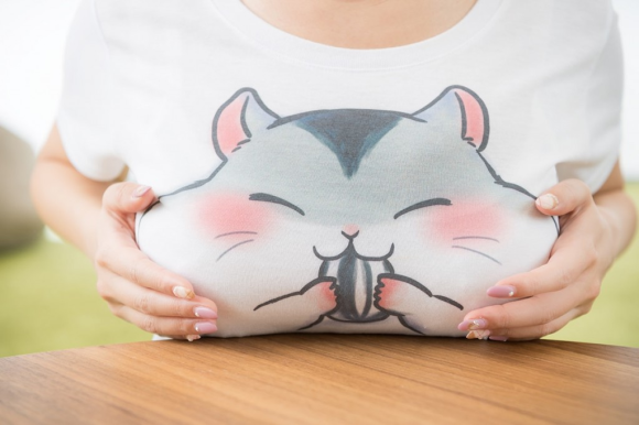 Cute Japanese hamster T-shirt has a secret weapon: boobs【Photos