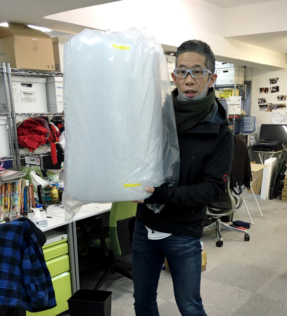 Mr Sato shows us how to buy bubble wrap from one of the most unusual