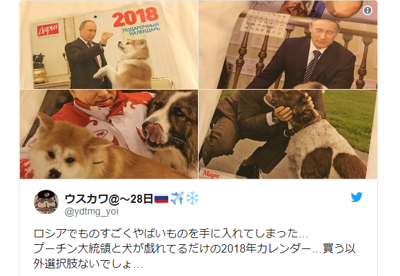 2018 Russian calendar features Vladimir Putin just hanging around