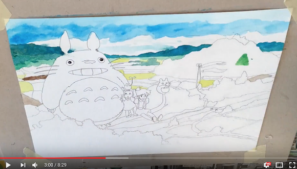 Ghibli Characters Come To Life In Time Lapse Painting Of Magical My Neighbor Totoro Scene Video Soranews24 Japan News