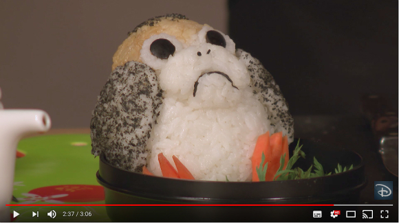 Get a dose of cute in your bento box with this over-sized Star Wars Porg rice ball!【Video】