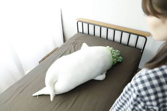 Snuggle up to a sexy daikon body pillow in Japan