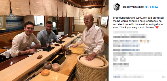 David Beckham visits Japan with son Brooklyn, feasts on Japanese sushi and wagyu beef