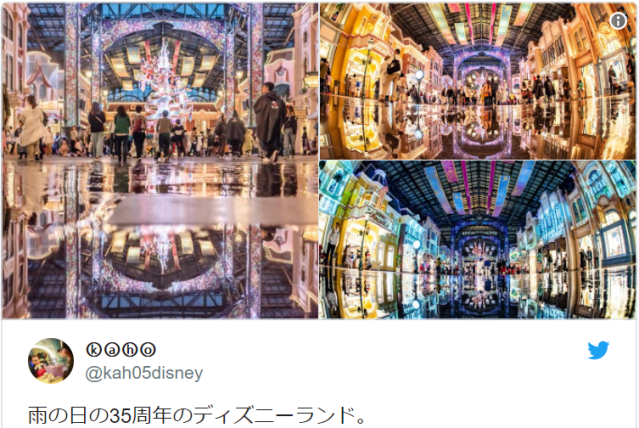 Rain transforms Tokyo Disneyland into a kaleidoscope of breathtaking lights【Photos】