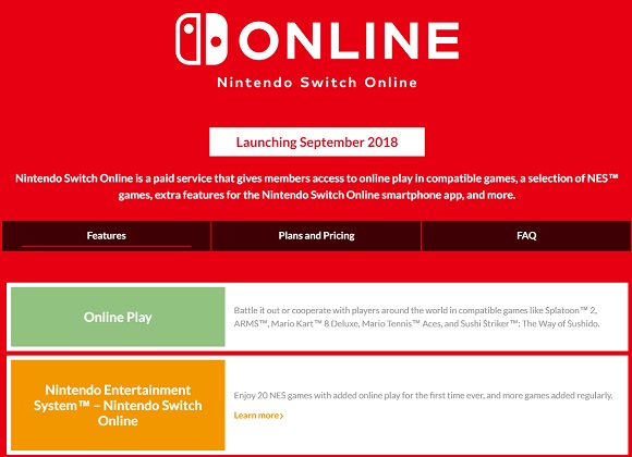 what comes with nintendo online