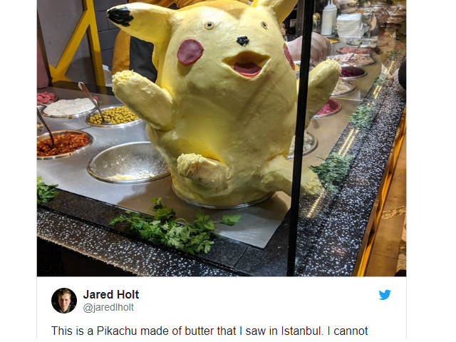 Pikachu carved out of pure butter melts hearts and eyeballs on Twitter