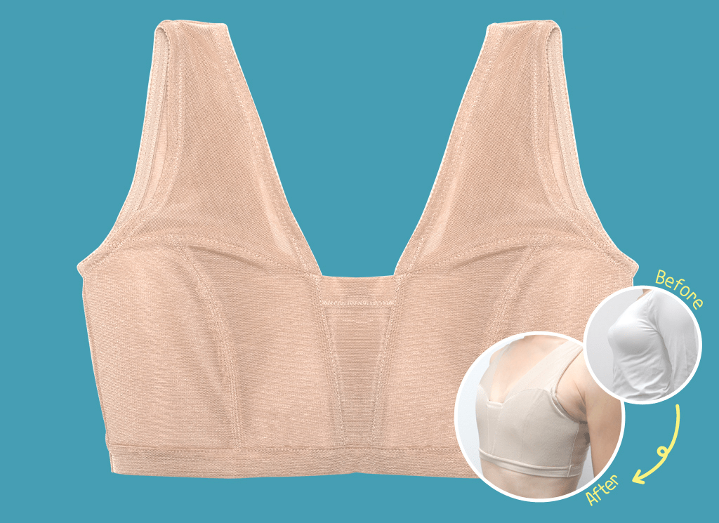 Breastflattening bra for cosplayers, women who want less bustfocused