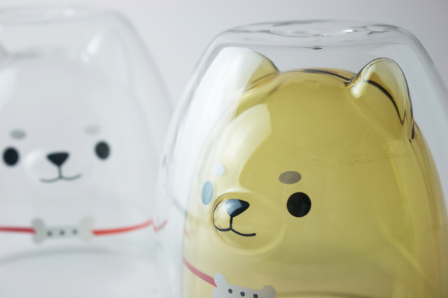 Shiba-sip your beverages with adorable glasses from Japan that turn your drink into a Shiba Inu