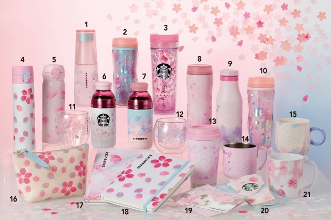 Starbucks 2020 Pink Sakura Cherry Blossom Double Wall Mug 12oz Thailand 