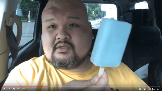 Japanese man eats Garigari-kun popsicle in one bite, gets immediate, explosive brain freeze【Video】