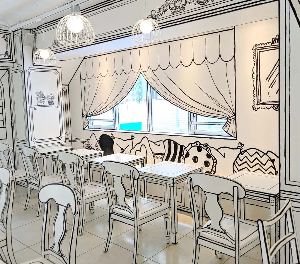 Contoured lines turn Vietnamese café into anime world  Vietnam Times