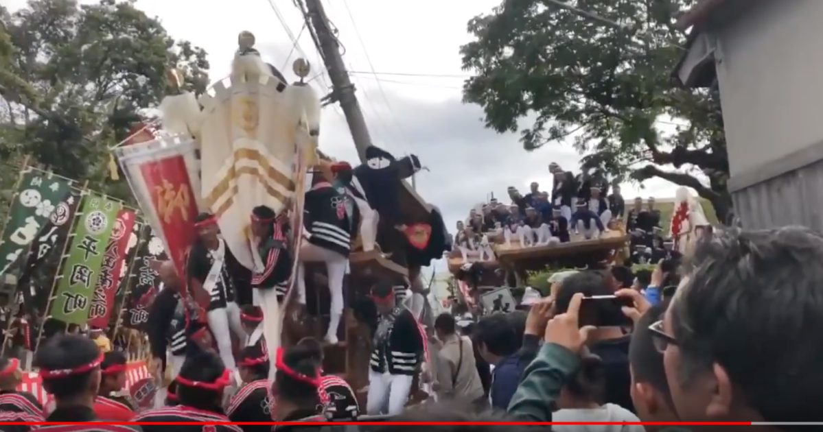 Japanese Festival Float Slams Full Speed Into Power Pole At Danjiri Matsuri In Osaka Videos Soranews24 Japan News