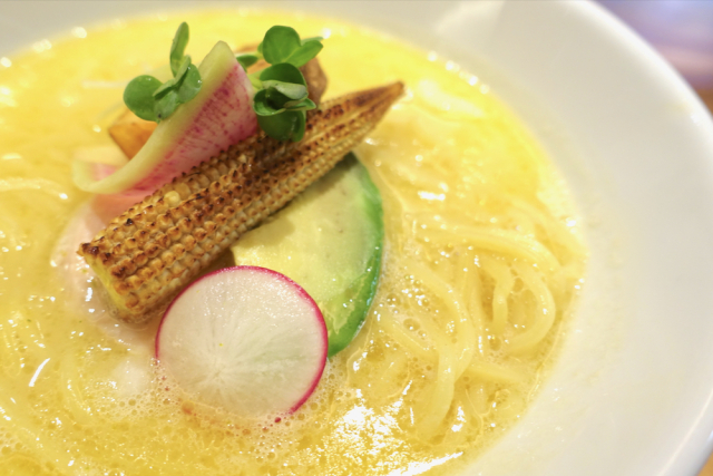 Silky golden ramen recommended by Michelin Guide is so good, we felt like royalty eating it