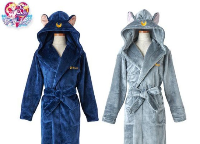 Feel luxurious, comfy, and magical in new Sailor Moon Luna and Diana bath robes from P-Bandai