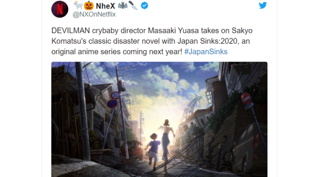 Devilman Crybaby director to helm new 2020 Netflix anime series: “Japan Sinks 2020”