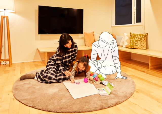 Japanese model home provides model wife and model daughter so you can feel the joy of family life