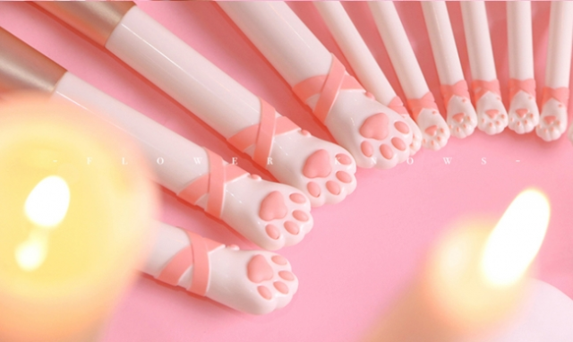 Cat got your brush? Squeezable cat paw makeup brushes from Japan make cosmetic application kawaii