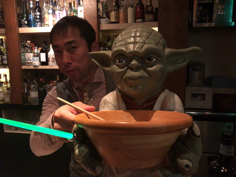 We visit a Yokohama bar for some Star Wars cocktails, get served by a