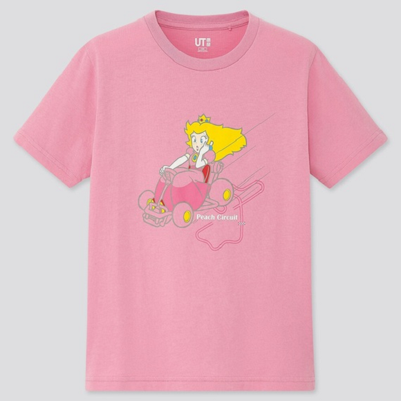 NWT Nintendo x UNIQLO Princess Peach Super Mario Family Museum Shirt  Women's XS