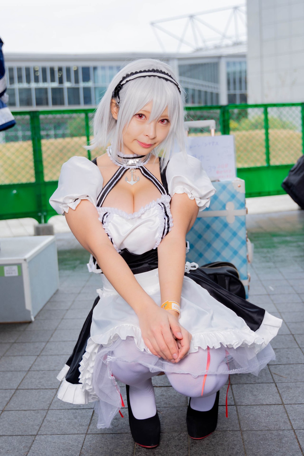 Portrait of Japan Anime Cosplay Woman , White Japanese Maid in White Tone  Room Stock Image - Image of costume, comic: 149599311