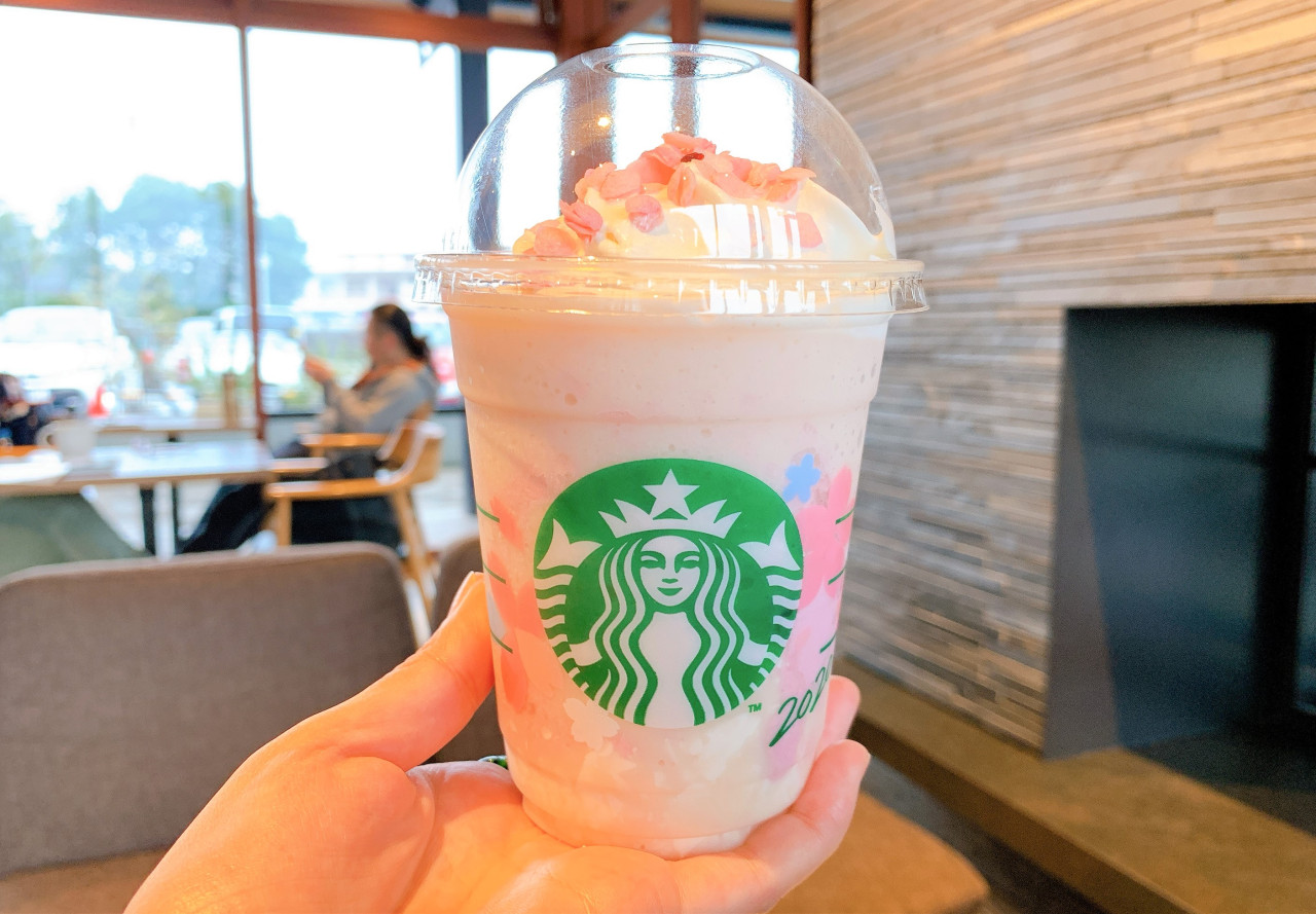 Starbucks Japan sakura cherry blossom Frappuccino milk pudding drink Japanese hanami season 2020