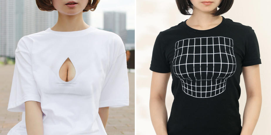 spiritual ammunition appetite Optical illusion boob shirts from Japan get new models and tricks to  fool/please the eye | SoraNews24 -Japan News-