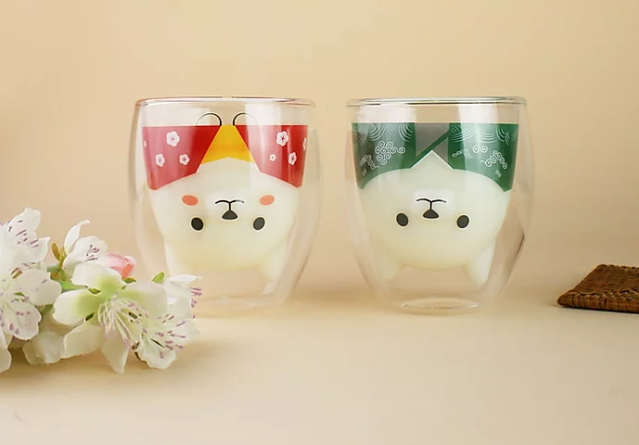 Kawaii Shiba Inu Glass Cup - Wakaii