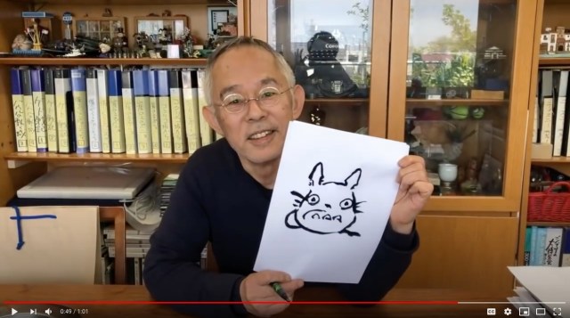 Studio Ghibli producer shows us how to draw Totoro【Video】